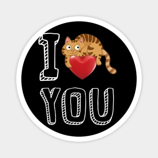 I Love You Cat Valentine Magnet